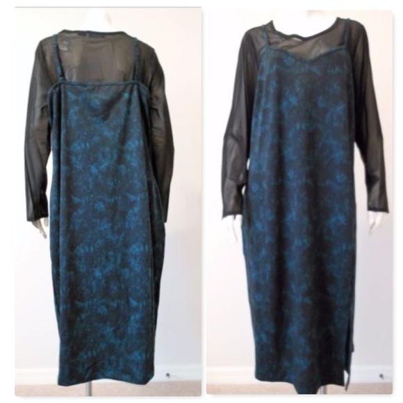 MBLM By Tess Holliday Dresses & Skirts - MBLM Maxi Slip Dress With Sexy Sheer Top